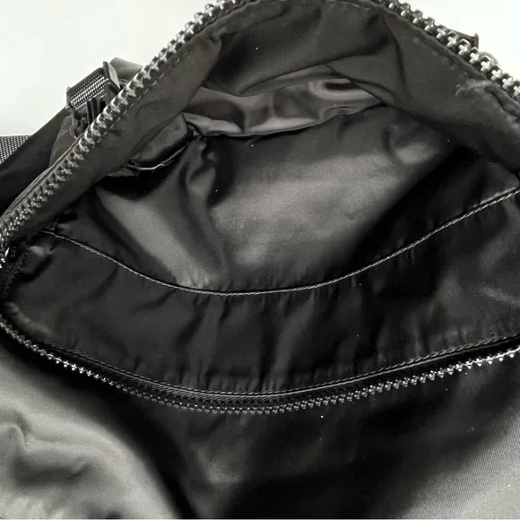 Prada Authentic Logo Stripe Messenger Bag Tessuto - Picture 13 of 16